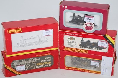 Lot 920 - Five tank locos:- Dapol LMS black "Pug", 4 x...