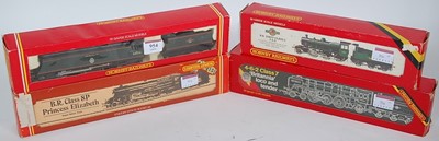 Lot 954 - Four Hornby locos and tender, all BR livery,...