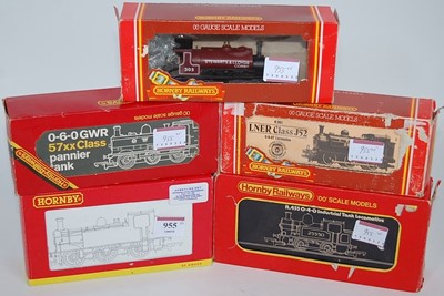 Lot 955 - Five Hornby tank locos. in mostly poor boxes...