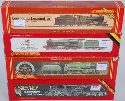 Lot 952 - Four Hornby locos and tenders, some in...