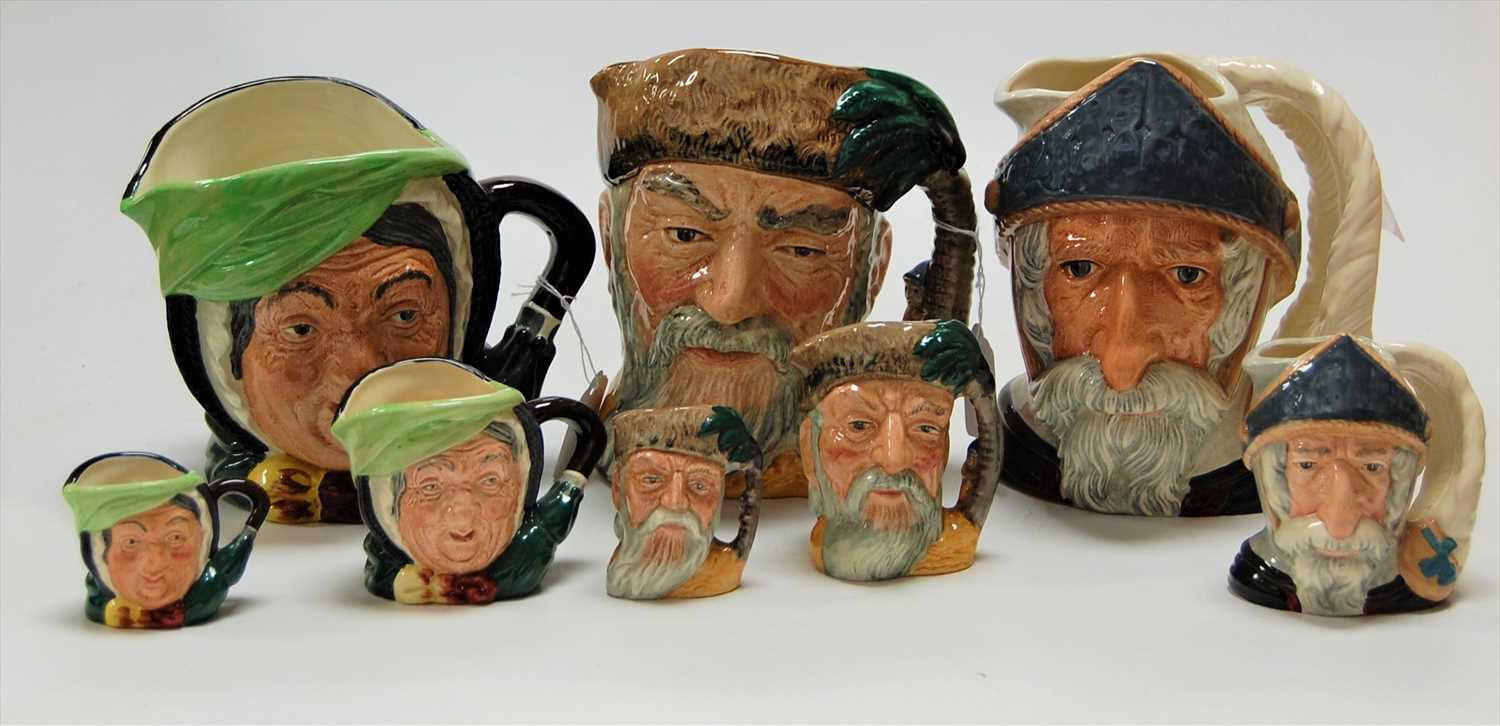 Lot 22 - A collection of Royal Doulton character jugs...