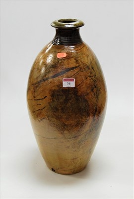 Lot 36 - A large 20th century studio pottery vase of...