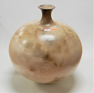 Lot 64 - A large studio pottery vase of globular form...