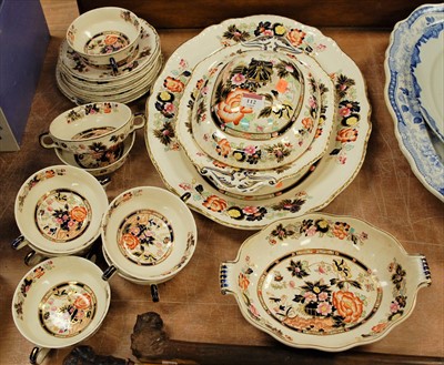 Lot 112 - A Masons ironstone part dinner service in the...