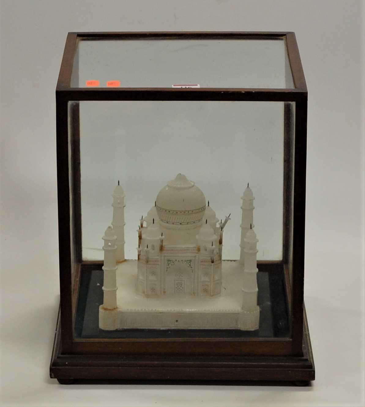 Lot 116 - A carved stone model of the Taj Mahal in...