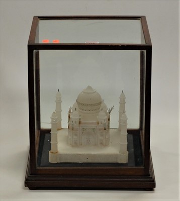 Lot 116 - A carved stone model of the Taj Mahal in...