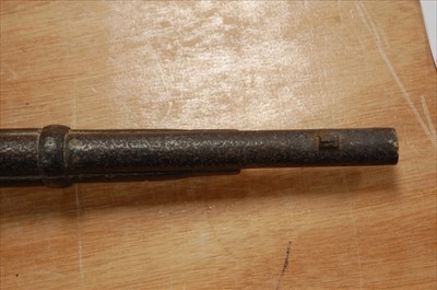 Lot 123 - A 19th century three band percussion cap rifle,...