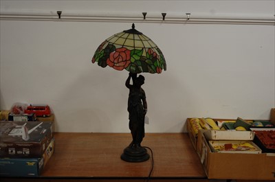 Lot 133 - A modern table lamp in the Art Nouveau style...