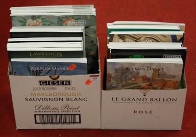Lot 159 - Two boxes of modern auction catalogues to...