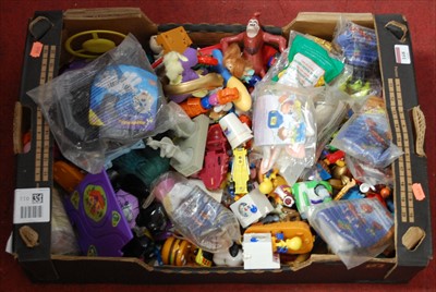 Lot 168 - A box of assorted loose toys and action...