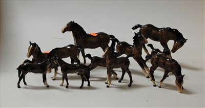Lot 188 - A collection of eleven various horse and foal...