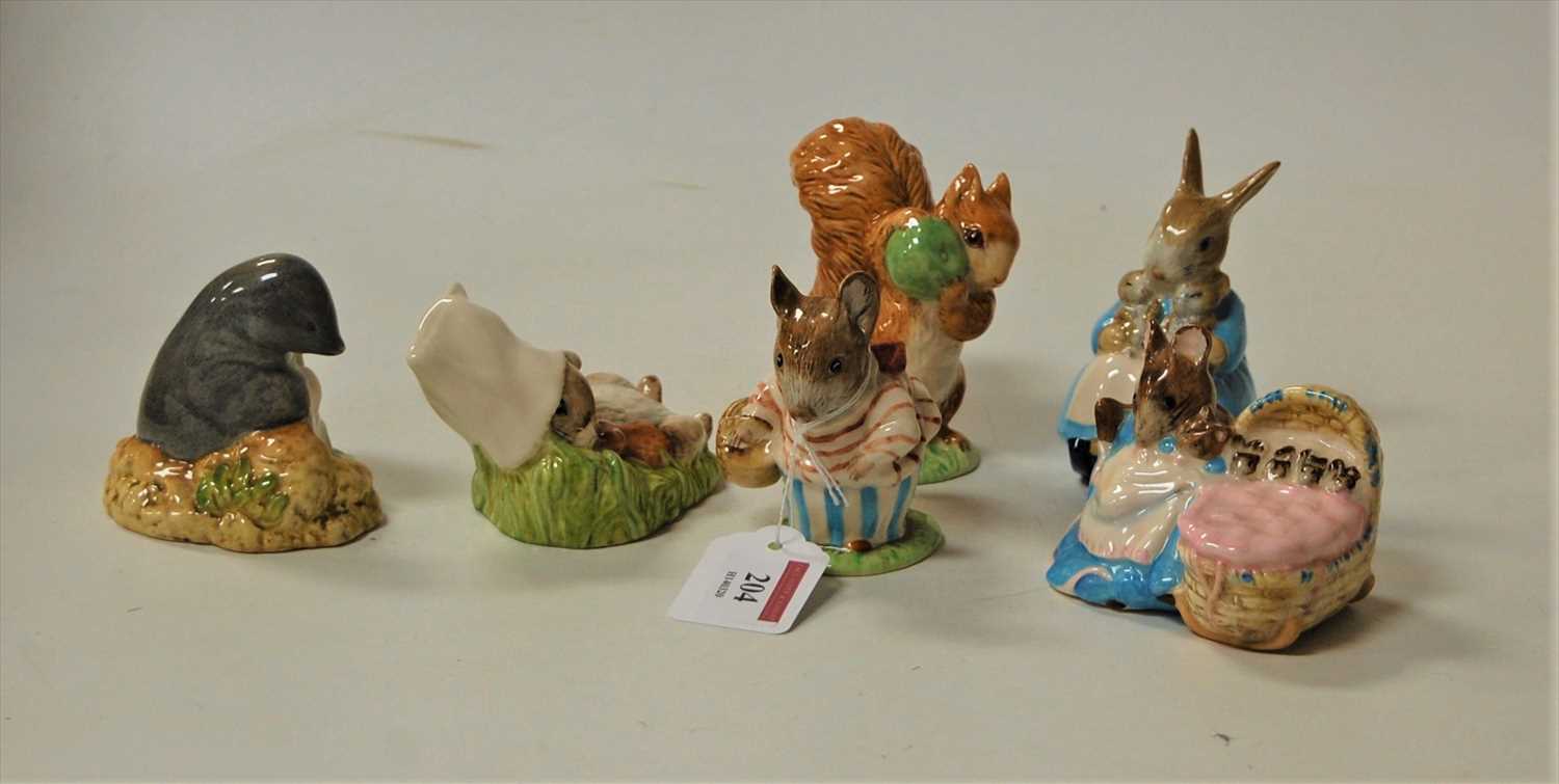 Lot 204 - Three Beswick Beatrix Potter figures,...