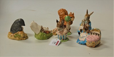 Lot 204 - Three Beswick Beatrix Potter figures,...