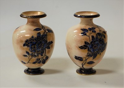 Lot 206 - A pair of Victorian Doulton Burslem porcelain...
