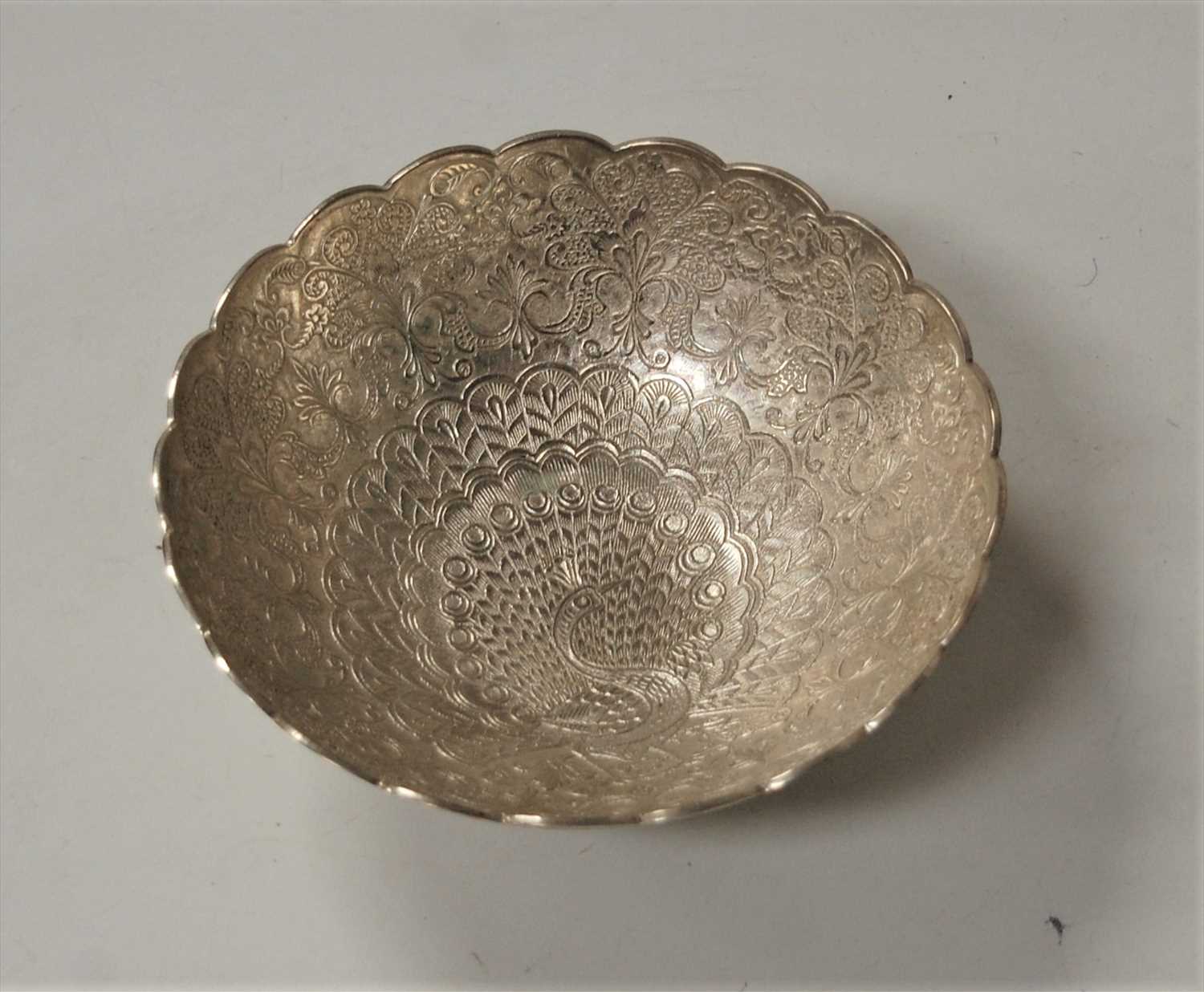 Lot 223 - An early 20th century Indo-Persian white metal...