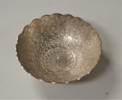 Lot 223 - An early 20th century Indo-Persian white metal...