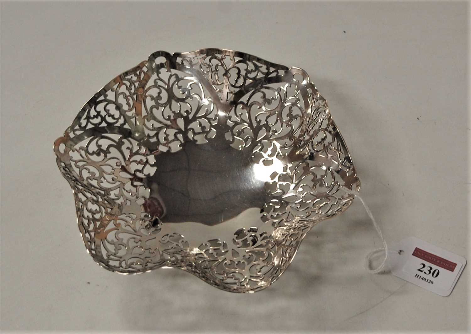 Lot 230 - A George III silver bonbon dish, of pierced...