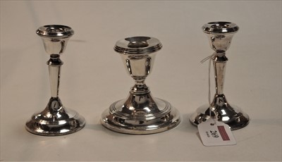 Lot 269 - A pair of 20th century silver dwarf table...