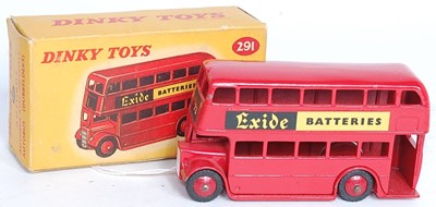 Lot 1981 - A Dinky Toys No. 291 London Bus comprising red...