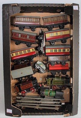 Lot 393 - Large tray Hornby c/w items: 1932/6 M3 tank...