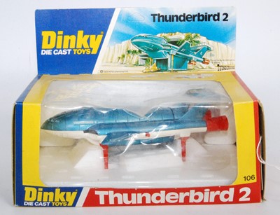 Lot 1996 - A Dinky Toys No. 106 Thunderbird 2 comprising...