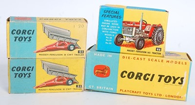 Lot 1684 - Four various Corgi Toys empty diecast model...