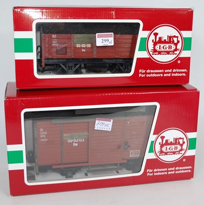 Lot 299 - LGB reference 41060 open wagon and reference...