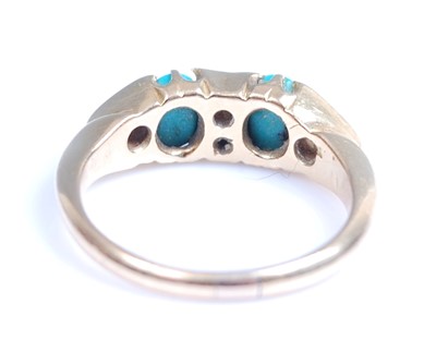 Lot 2044 - A late Victorian 18ct yellow gold, turquoise...