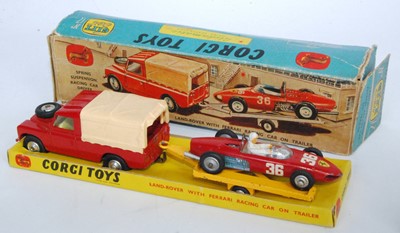 Lot 1689 - Four various boxed Corgi Toys play worn...