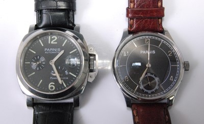 Lot 2019 - A gent's Parnis steel cased automatic...