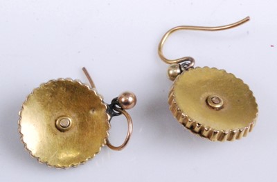 Lot 2232 - A pair of Edwardian yellow metal and seed...