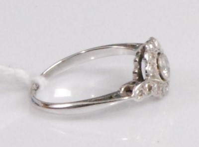 Lot 2045 - An Art Deco 18ct white gold and platinum...