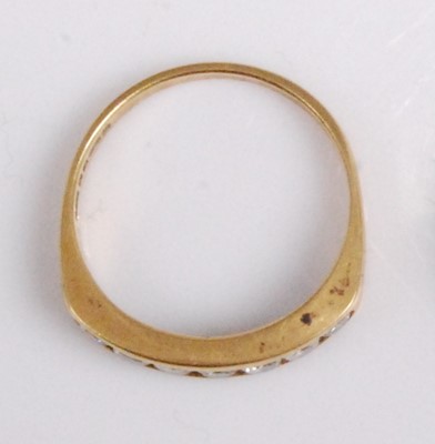 Lot 2114 - An 18ct gold diamond half eternity ring,...