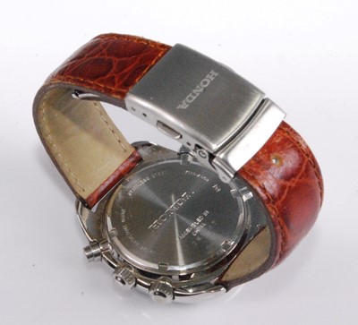 Lot 2227 - A gents Honda steel cased chronograph quartz...