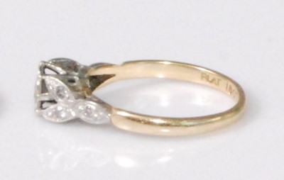 Lot 2243 - An 18ct gold and platinum diamond solitaire...