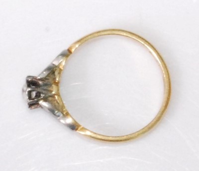 Lot 2245 - An 18ct gold and platinum diamond solitaire...