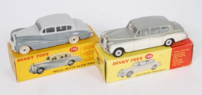 Lot 2029 - A Dinky Toys Rolls Royce boxed diecast group,...