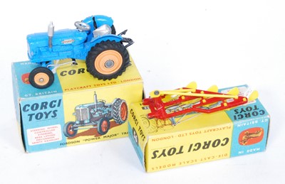 Lot 1706 - A Corgi Toys boxed farming tractor and...