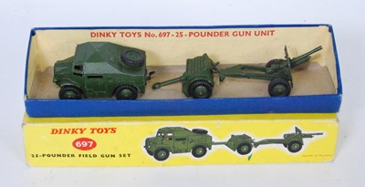 Lot 2035 - A Dinky Toys No.697 25-pounder field gun gift...