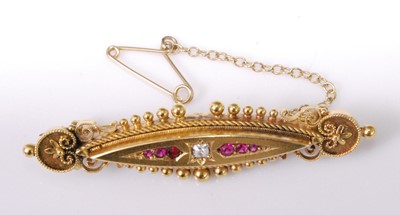 Lot 2248 - A late Victorian 15ct gold, ruby and diamond...