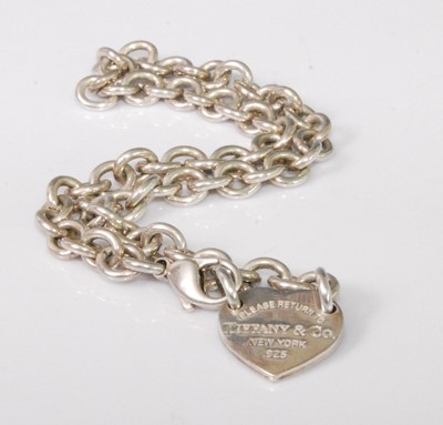Lot 2254 - A Tiffany & Co sterling silver chain link...
