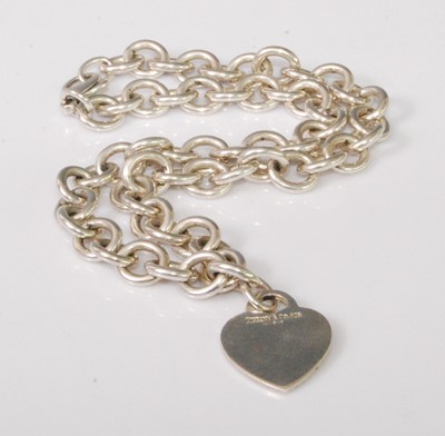 Lot 2255 - A Tiffany & Co sterling silver chain link...