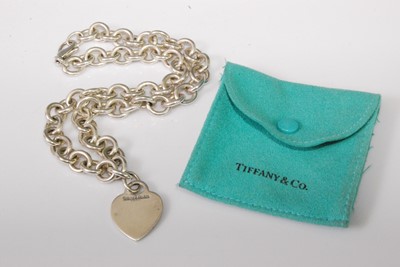 Lot 2255 - A Tiffany & Co sterling silver chain link...