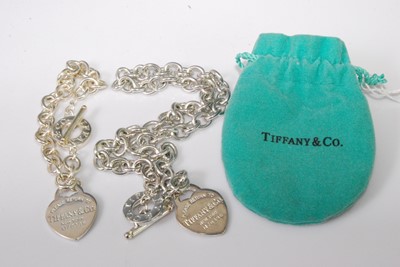 Lot 2256 - A Tiffany & Co sterling silver chain link...
