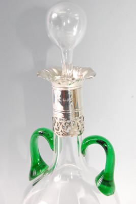 Lot 1087 - A late Victorian glass mallet decanter and...