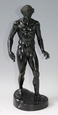 Lot 1288 - A circa 1900 bronze of a male nude, in...