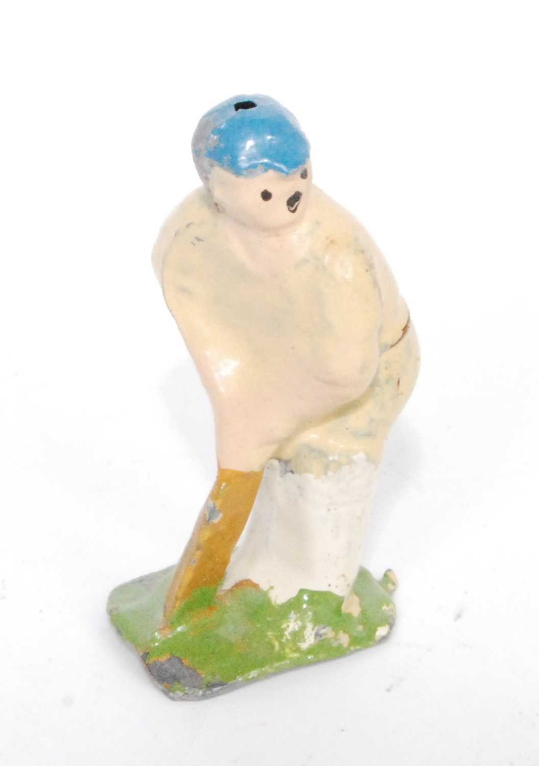 Lot 1293 - A Kew circa 1930 lead and hollowcast cricket...