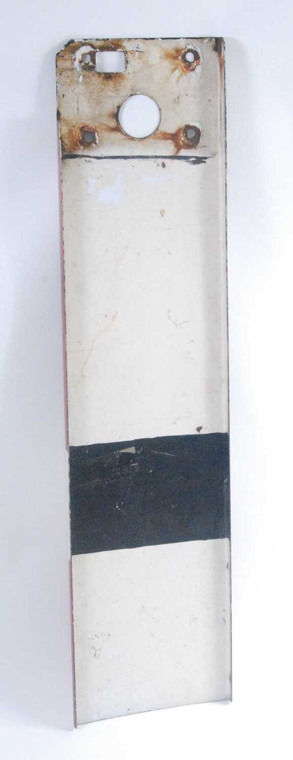 Lot 14 - An original BR enamel home signal arm, red and...