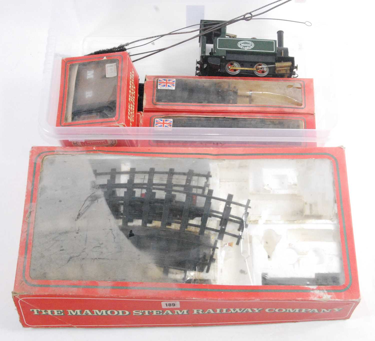 Lot 22 - A collection of Mamod steam railway items and...