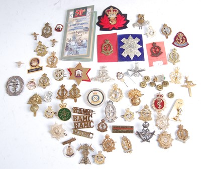 Lot 30 - A collection of cap badges, cloth badges, shoulder titles and insignia